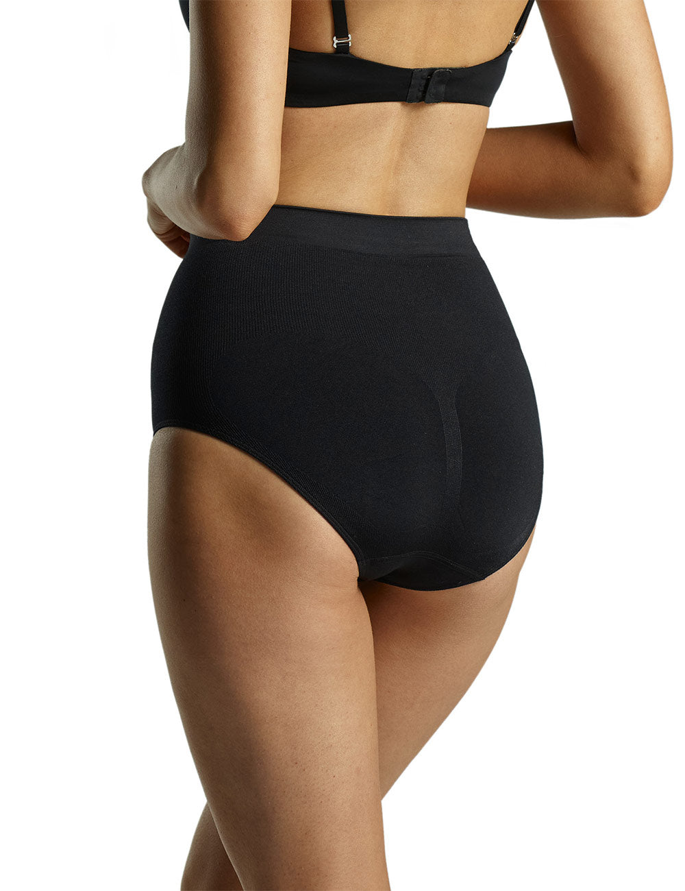 Luxe Shapewear Waisted Brief - Black