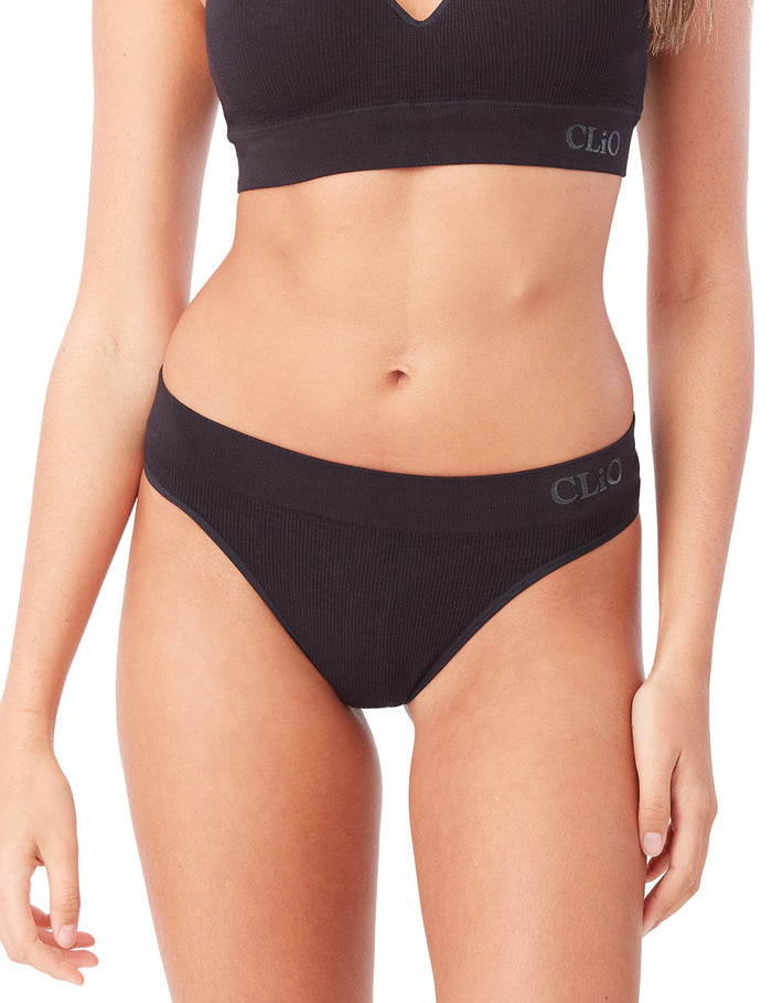 Bamboo Rib Gstring - Black