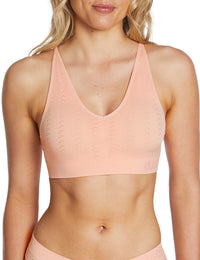 Pointelle Princess Padded Scoop Crop - Gossamer Pink