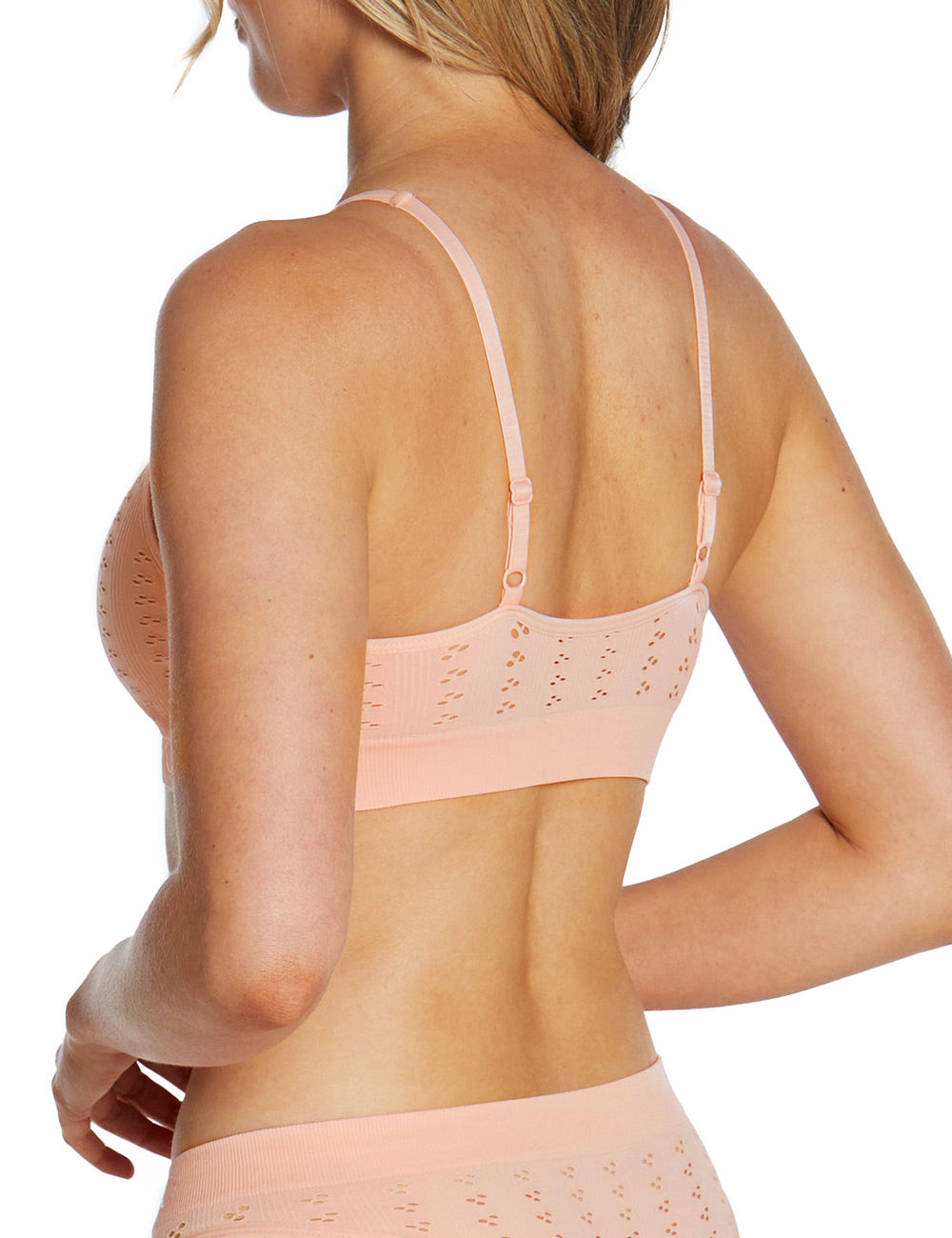 Pointelle Princess Padded Scoop Crop - Gossamer Pink