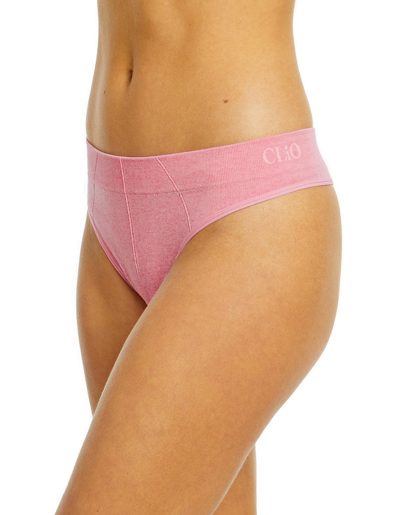 Retro Rib Knit G-String - Petal Marle