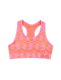 Optical Square Racer Crop - Begonia Pink/Flamingo