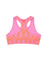 Optical Square Racer Crop - Begonia Pink/Flamingo