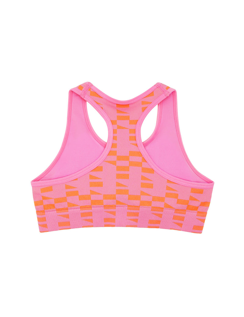 Optical Square Racer Crop - Begonia Pink/Flamingo